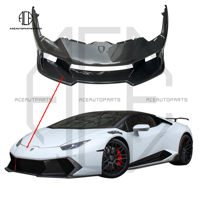 

V Style Carbon Fiber Car Front Bumper For Lamborghini Huracan LP580 Lp610 EVO 2014-2021