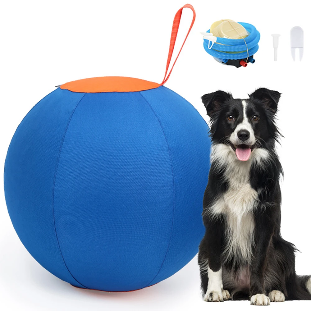 

Dogs Herding Ball, Horse Ball With Cover, Hearding Ball, 17.7" Large Ball With Air Pump For Play Hurding Ball