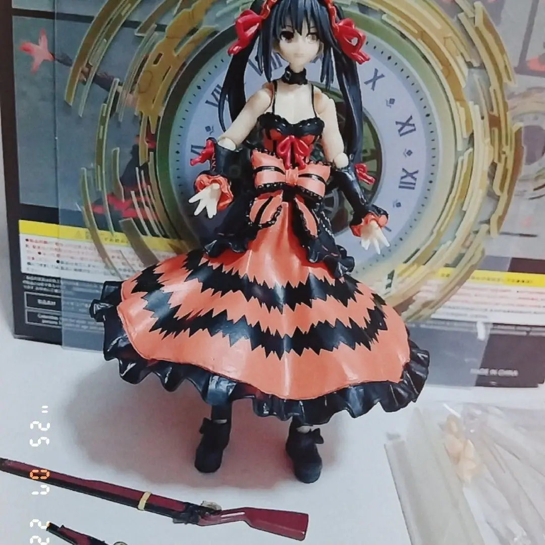 IN VOORRAAD 12 cm figma DATUM EEN LIVE Anime Figuren Tokisaki Kurumi cijfers PVC Standbeeld Collection Model Bureau Decoratie Geschenken speelgoed