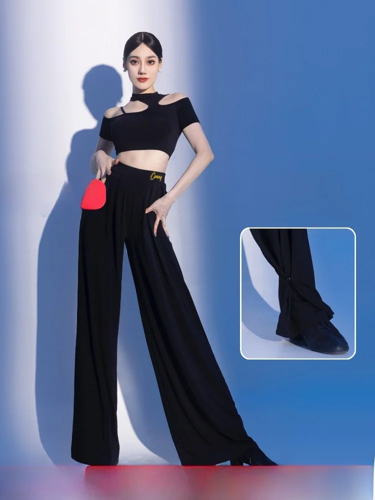 

Modern Latin Dance Pants High End 2026 New Sle Women's Adult Long Pants for Social Dance Cetitions And Fitn Activities