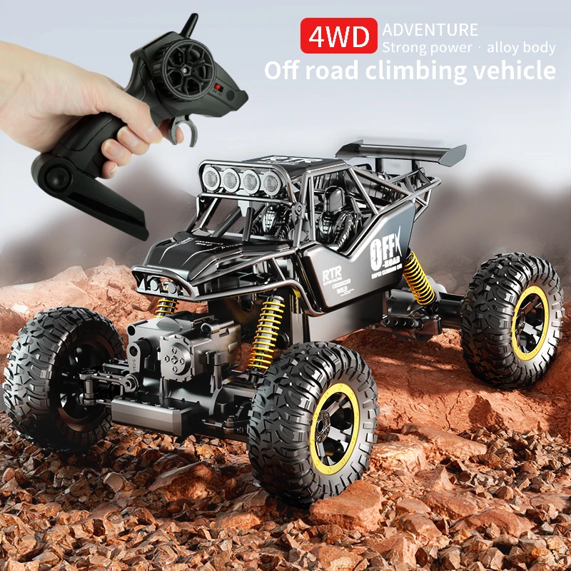 1:16 4WD RC Car With Led Lights Radio Remote Control Cars Buggy Off-Road Control Trucks For Children Birthday Boy Toys