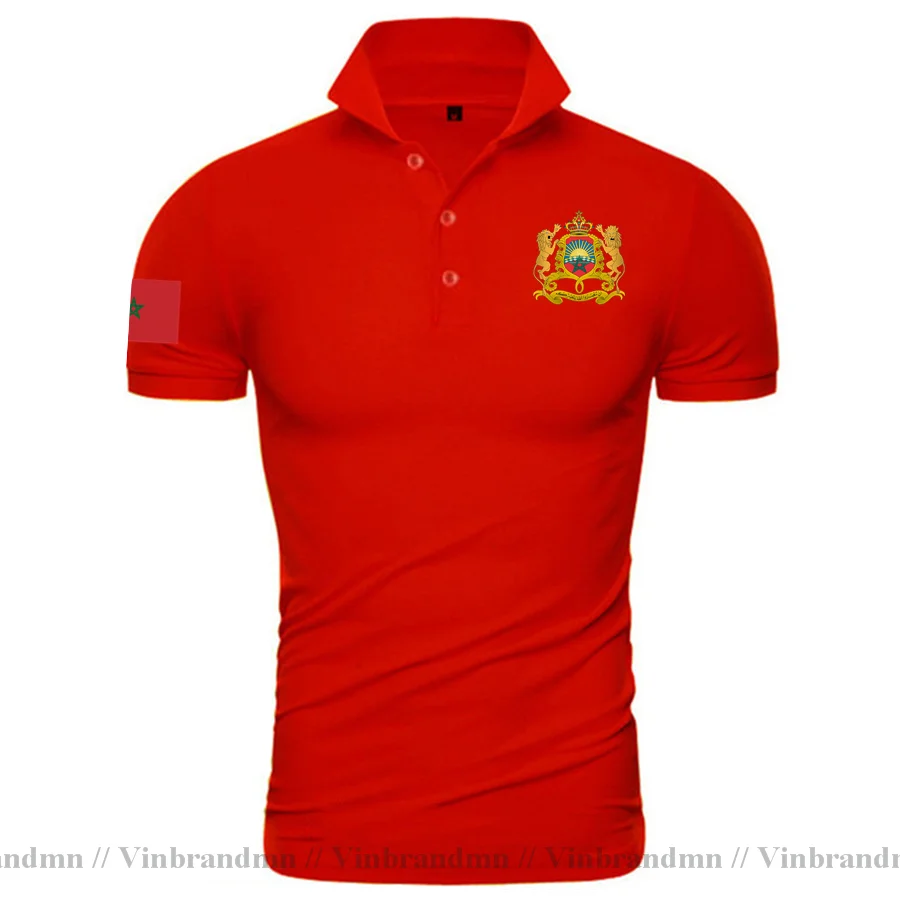 The Western Kingdom of Morocco Moroccan men Polo Shirt Fashion Nation Team Shirt Sporting Clothing Tops Country MAR Polo Shirts