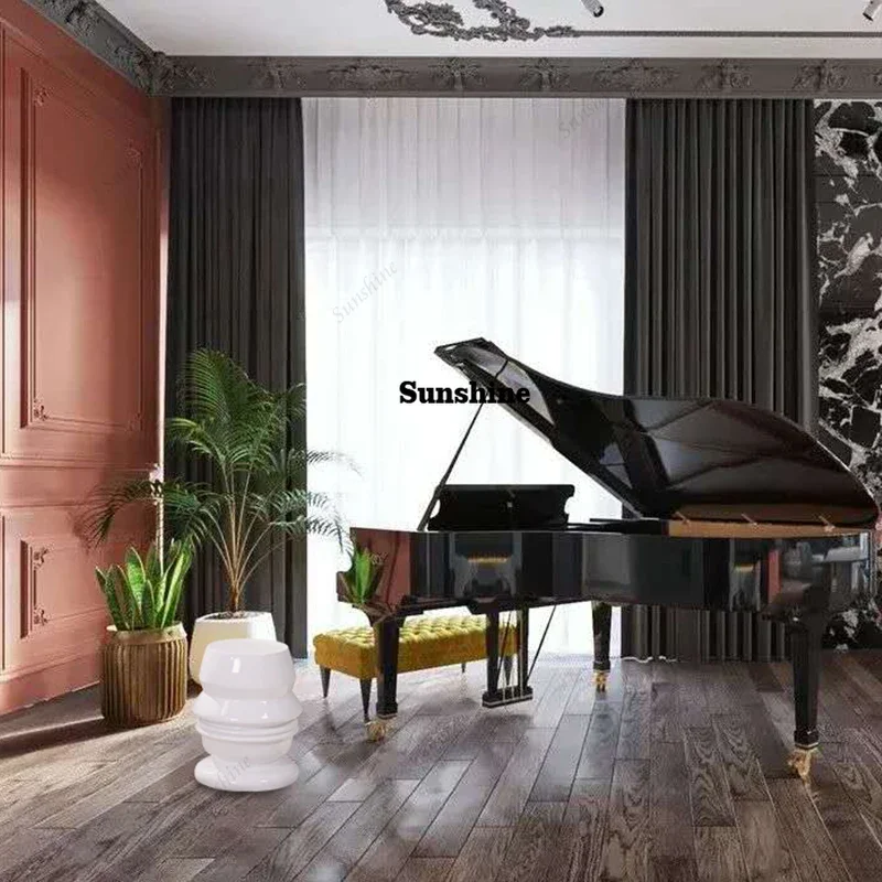 luxury side table black console table Nordic Contemporary corner coffee table  FT