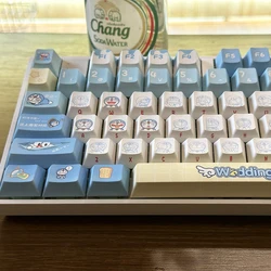 Original Doraemon Keycaps 120 Keys HOA Cherry Profile Cartoon Keycaps MX Switch PBT Machine Gaming Mechanical Keyboard Cap