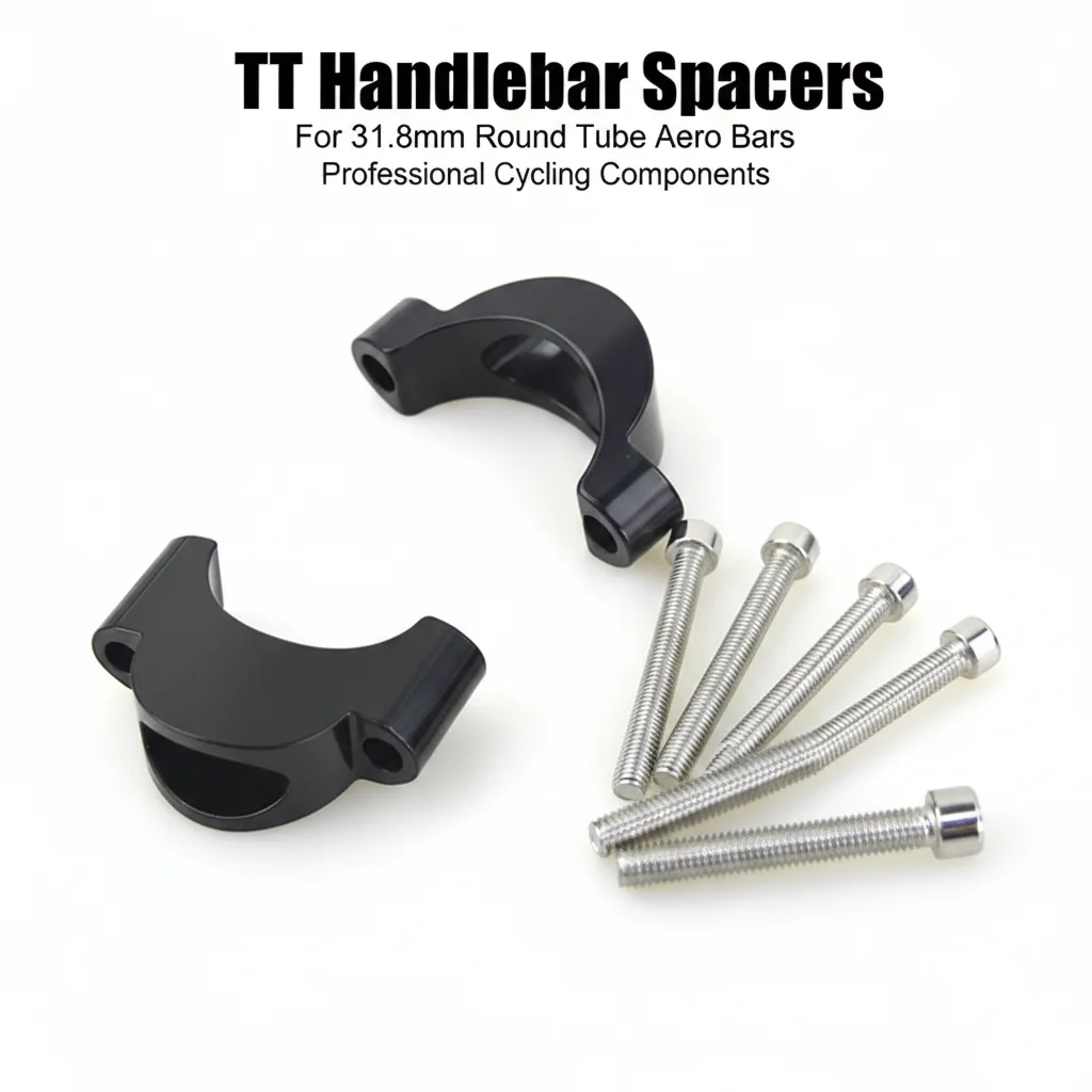 Espaçador de Guidão em Liga de Alumínio TT Aerobar para Guidão de 31.8mm – Kit de Extensão para Bicicleta de Estrada e Triatlo (Modular 10mm/20mm Empilhável)