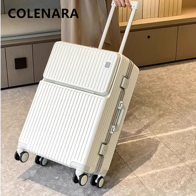 

COLENARA Multi-functional Suitcase 26"28"30 Inch Trolley Case USB Charging Password Box Large Capacity PC Aluminum Frame Luggage