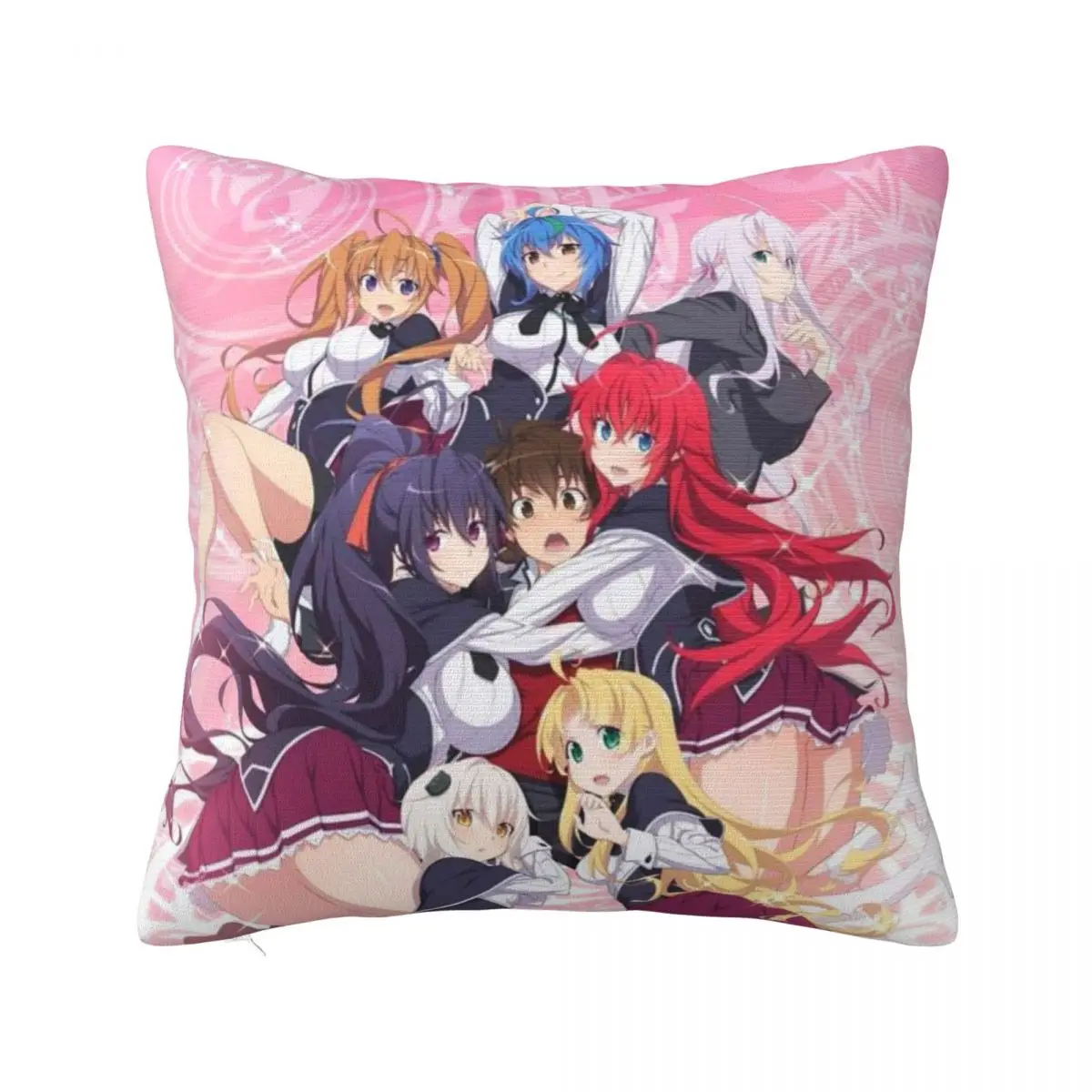 Decorative Pillow Covers High School DxD Rias Gremory Merch Bed Throw Pillow Case Cover Zippered Multiple Sizes Dropshipping