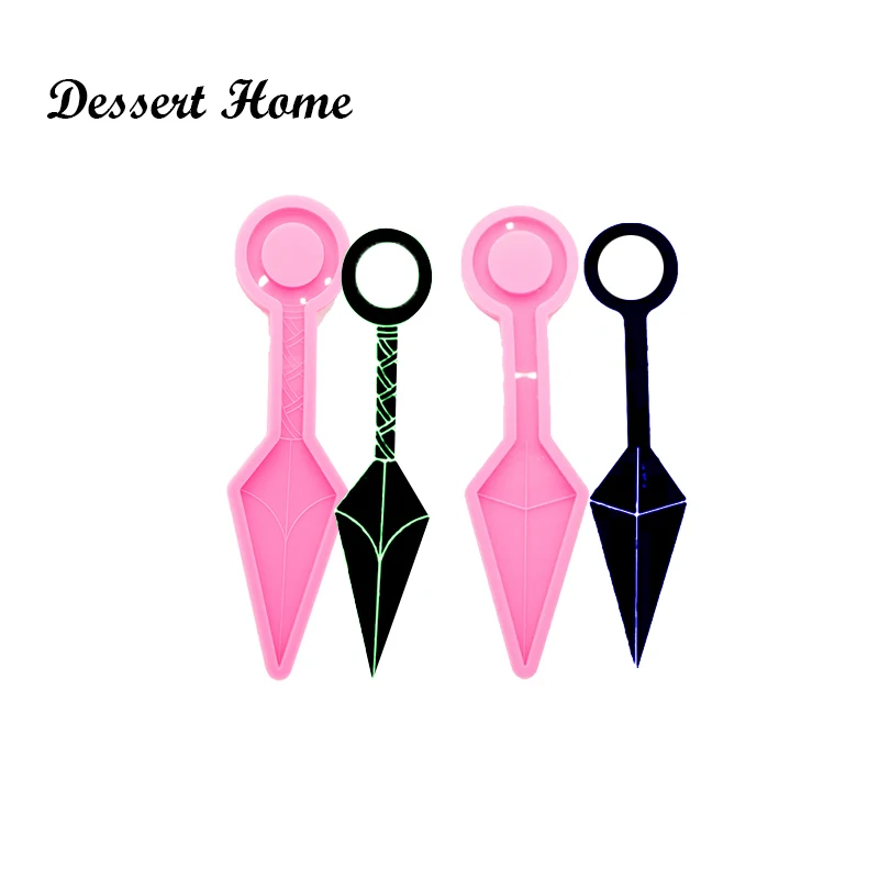 DY0908 Bright Kunai Knife Earring Molds, Silicone Self-defense Mold , Epoxy Resin Mould, Supplies for Jewelry