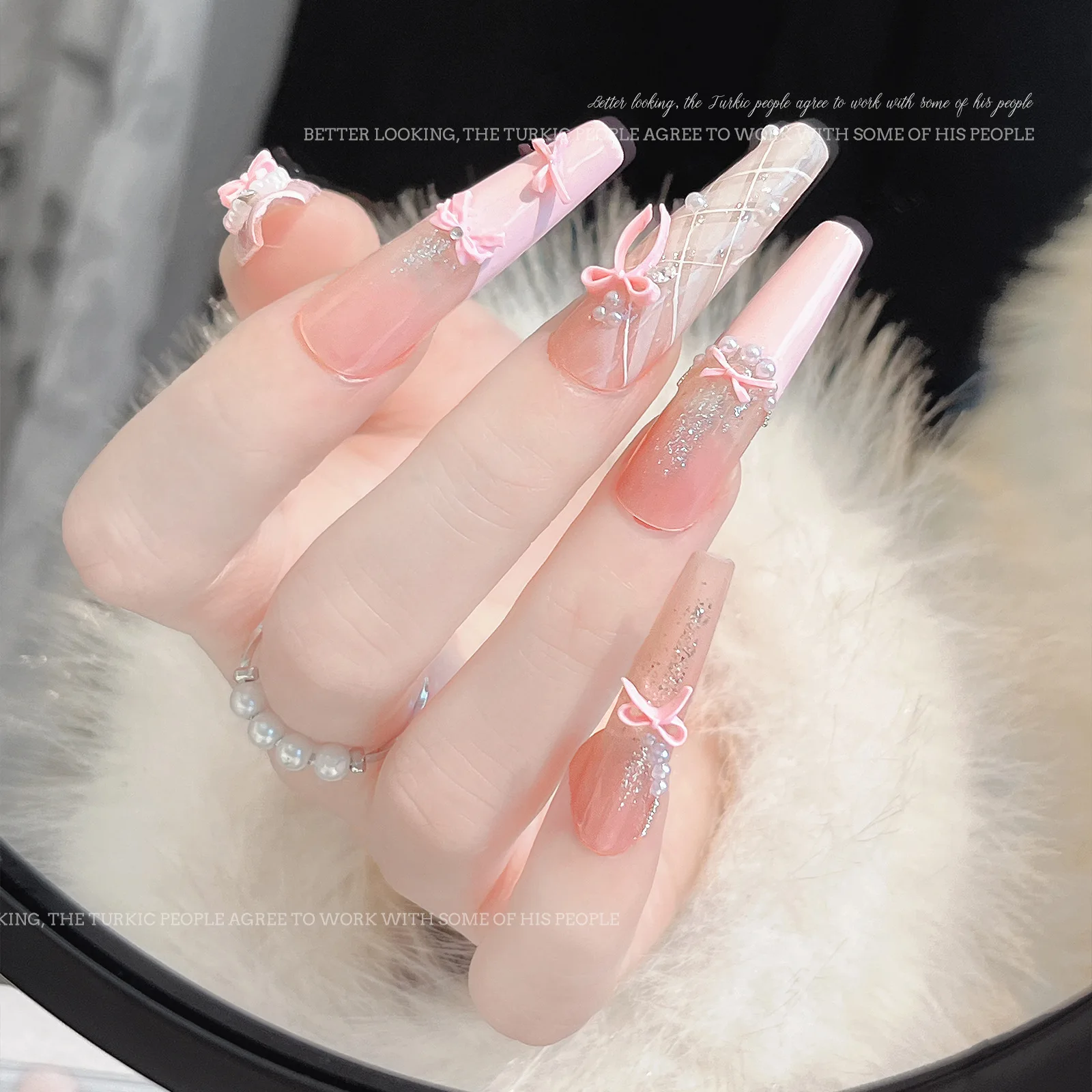 Mini ruban à nœud papillon coloré en résine, mignon, romantique, français, charmant, jolies décorations pour Nail Art, accessoires de manucure