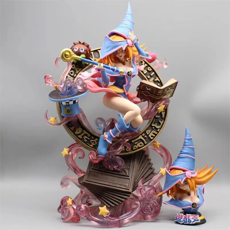 

37.5cm Yu-Gi-Oh! Duel Monsters Dark Magician Girl Anime Figure Model Statue Boys Collection Desktop Decoration Ornament Toy Gift
