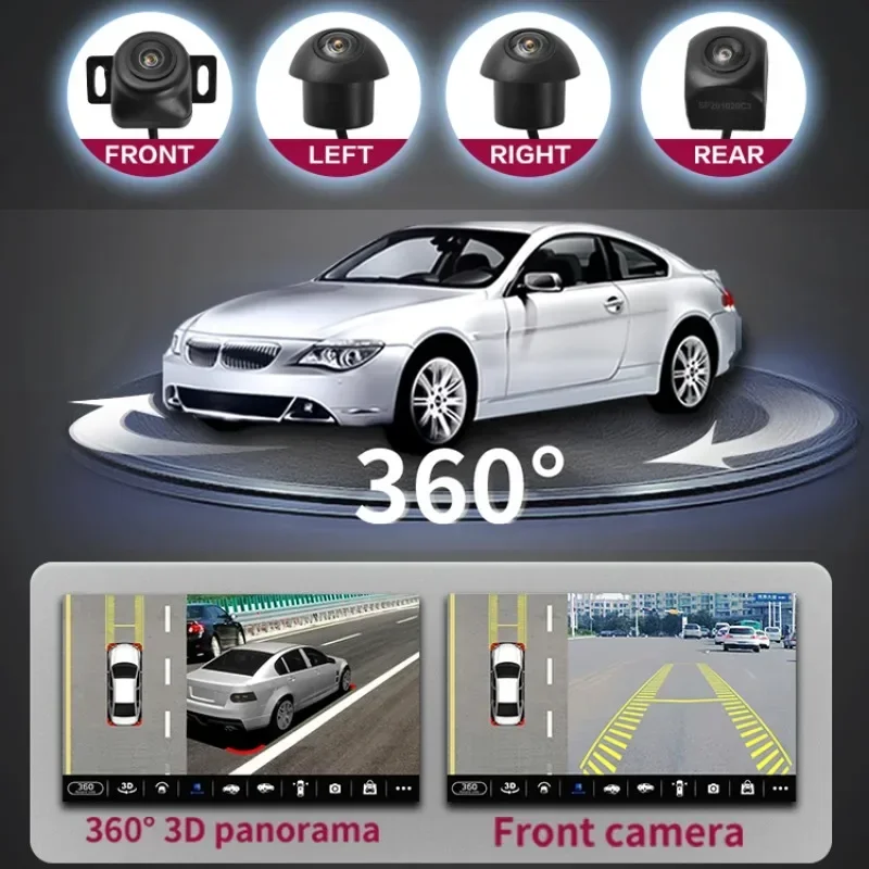 360 Cameras for Car Panoramic Camera 1080P AHD Front /Rear /Left /Right Rear View Cameras System for Android Auto Radio System