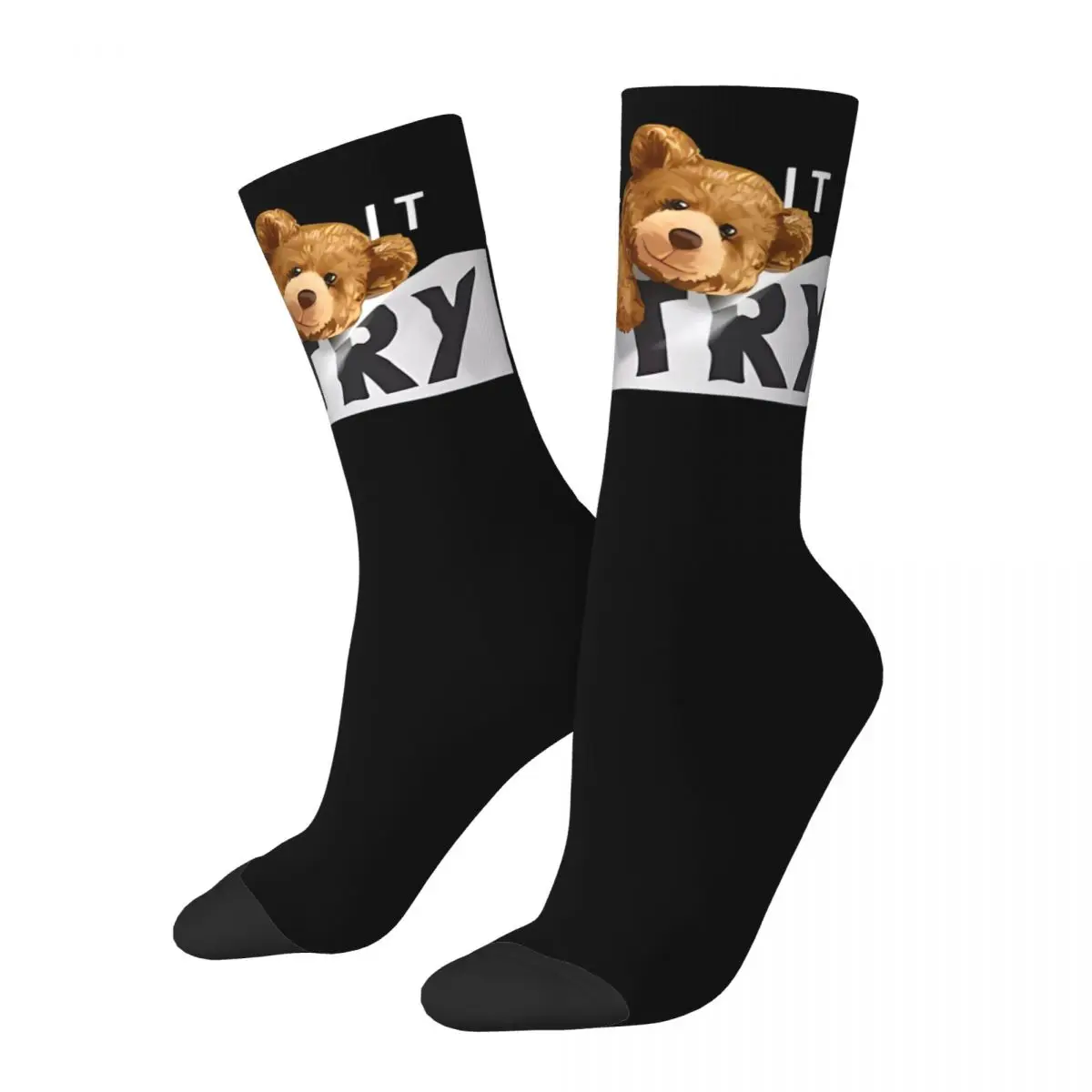 Teddy Bear Men and Women printing Socks,fashion Applicable throughout the year Dressing Gift