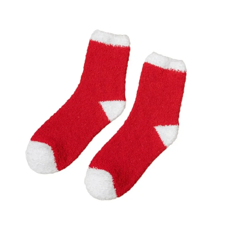 Chaussettes chaudes et optiques pour femmes, chaussettes de sol de couchage bonhomme de neige, lieux de Noël, sourire, hiver, 2025