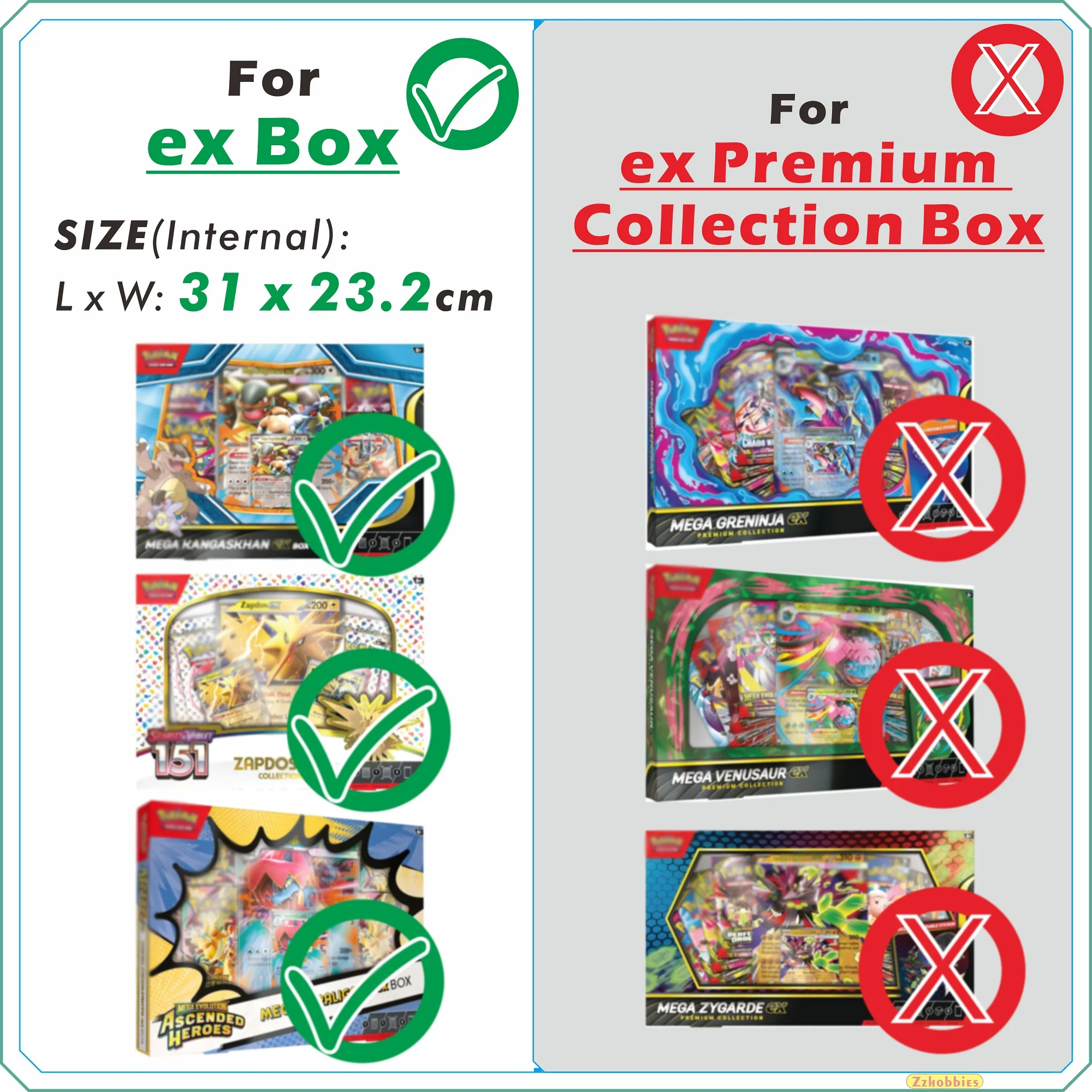 2PCS Plastic Protector Case For EXCollection Box (ME2.5 AscendedHeroes)