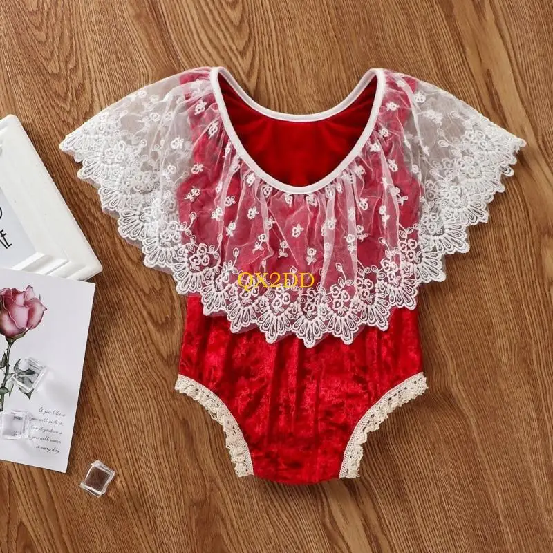 

QX2D костюм новорожденного для фотографии, комбинезон принцессы с открытой спиной, одежда для фотосессии для маленьких девочек