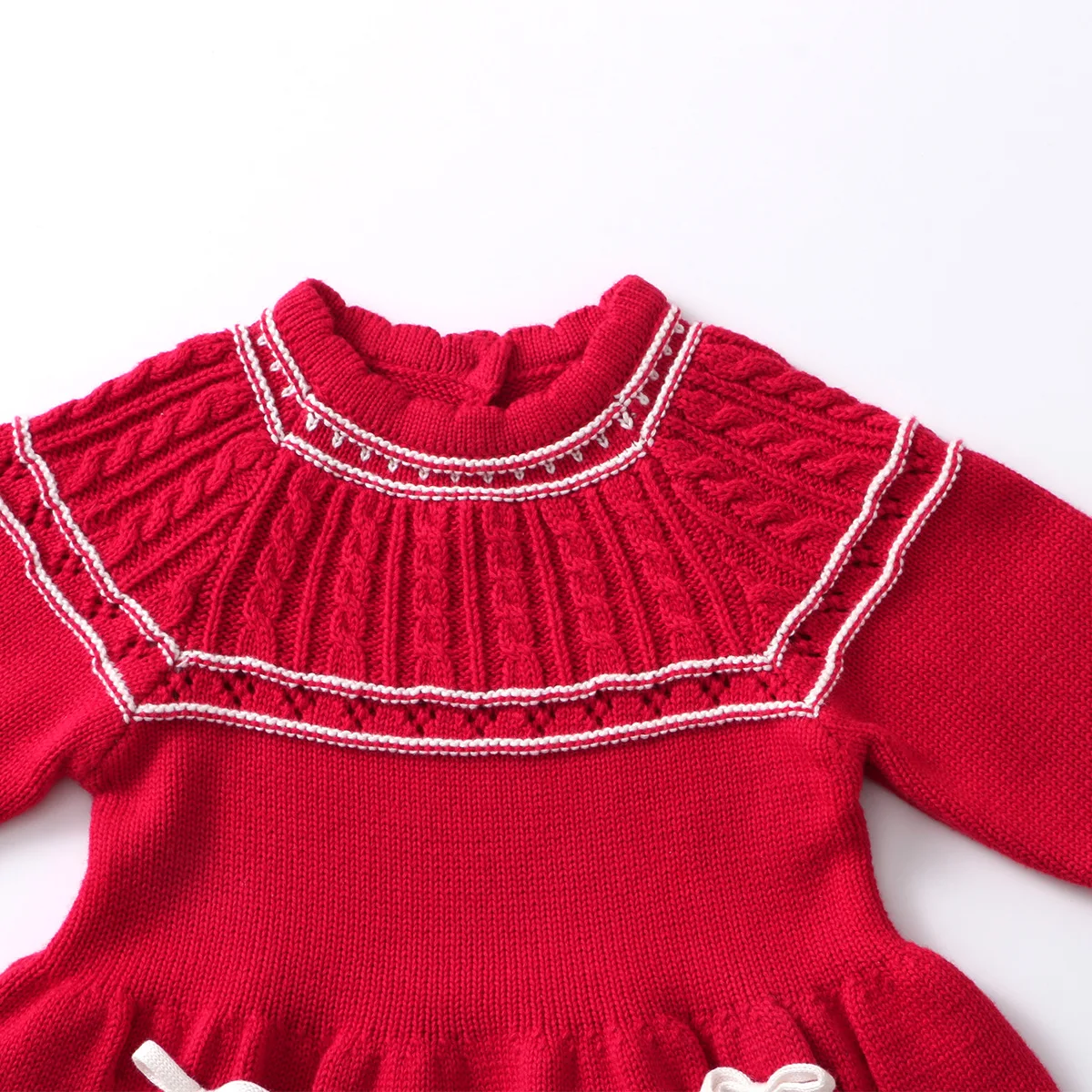 فستان الأميرة الجميل للفتيات الرضع لخريف 2026 فستان محبوك لطيف للفتيات الصغيرات من عمر 0 إلى 4 سنوات فساتين محبوكة لعيد الميلاد والعام الجديد للأطفال الصغار