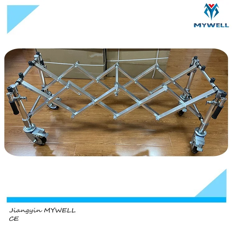M-CT01 MYWELL European Style Foldable Mortuary Church Funeral Coffin Trolley For Sale