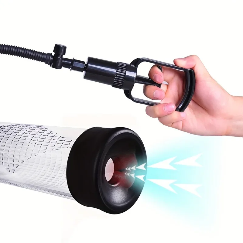 Vacuum Pump Toys for Men with Pressure Gauge Including 1 Realistic Vaginal Sleeve and 3 Silicone Sets for Male Penis Pump view 3