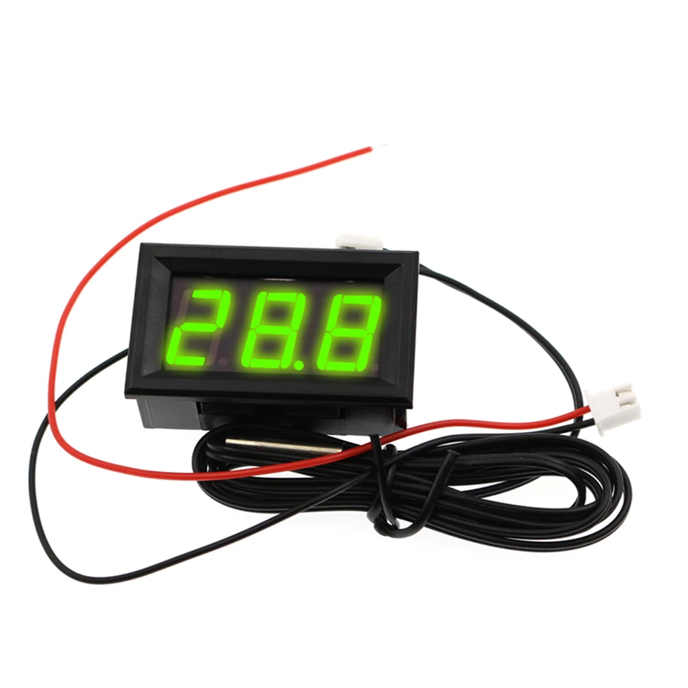 자동차 온도 모니터 패널 미터 측정 범위 -50-110C 온도 프로브에 대 한 DC 12V 미니 디지털 LED 온도계