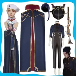 Arcane Caitlyn Kiramman Cosplay Dark Blue Long Cloak Costume Game LOL Disguise Cape Outfits Halloween Carnival Dress UP Suit