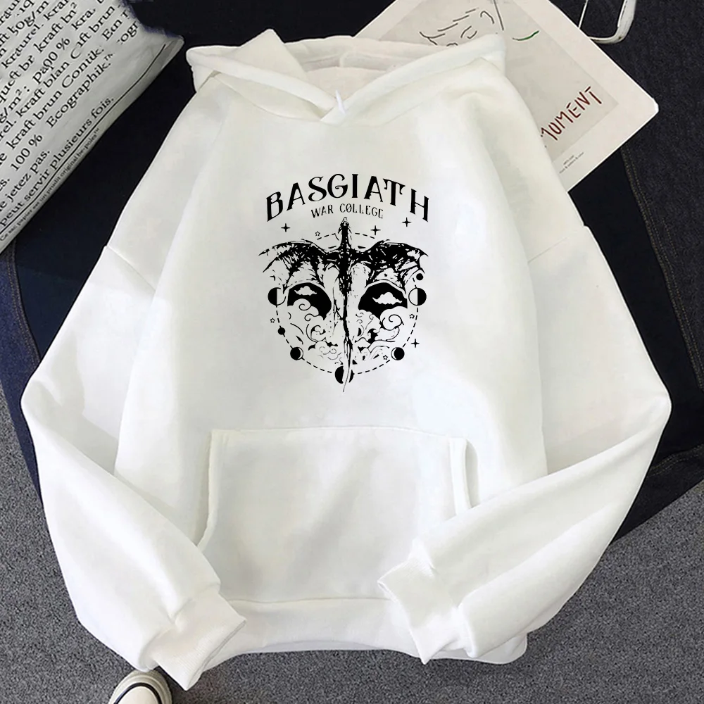 

Basgiath War College Printing Sweatshirts Handsome Streetwear for Men Hoodies Winter Fleece Clothing Oversized Crewneck Pullover