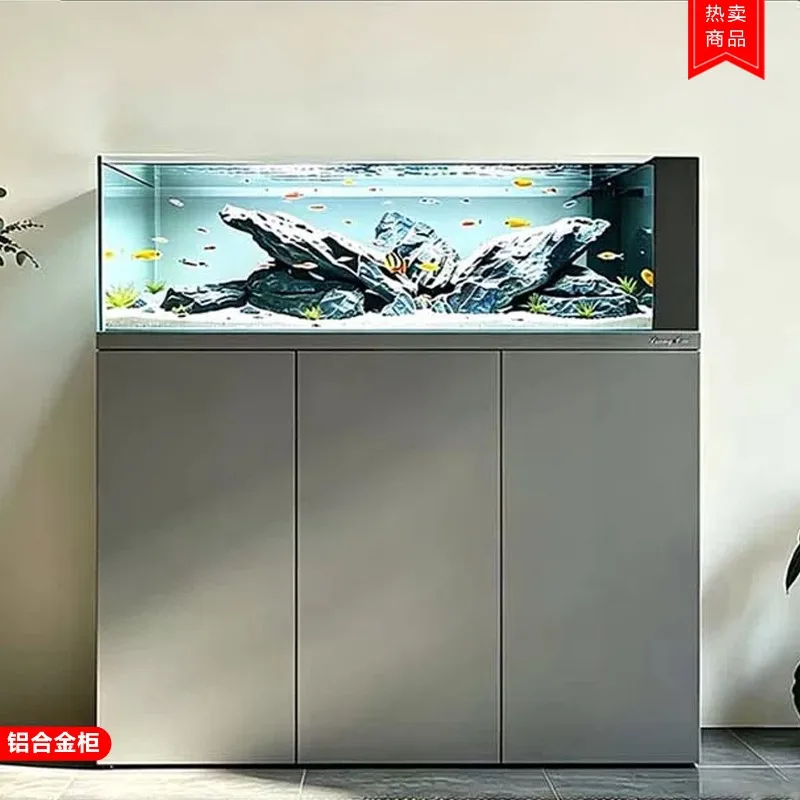 YG-20 Bottom Filter Stream Tank Fish Tank Full Set Living Room Household Small Water-free Large Ecological Glass Ultra-white