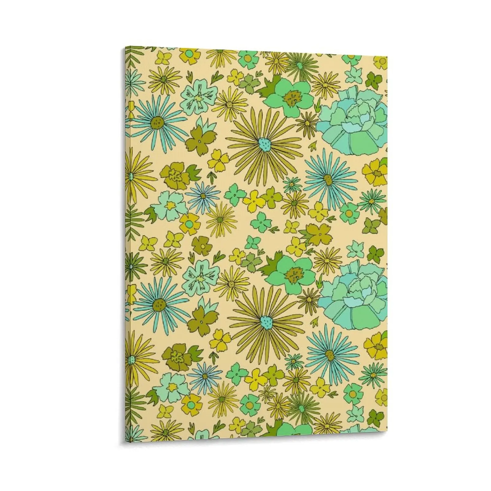

retro flower wallpaper by surfy birdy Canvas Painting office decoration home decorations and organization