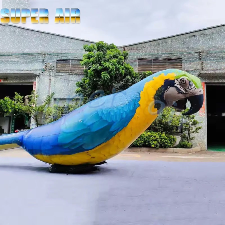 特注デザインの巨大なインフレータブルオウム、展示会用のインフレータブル動物モデル