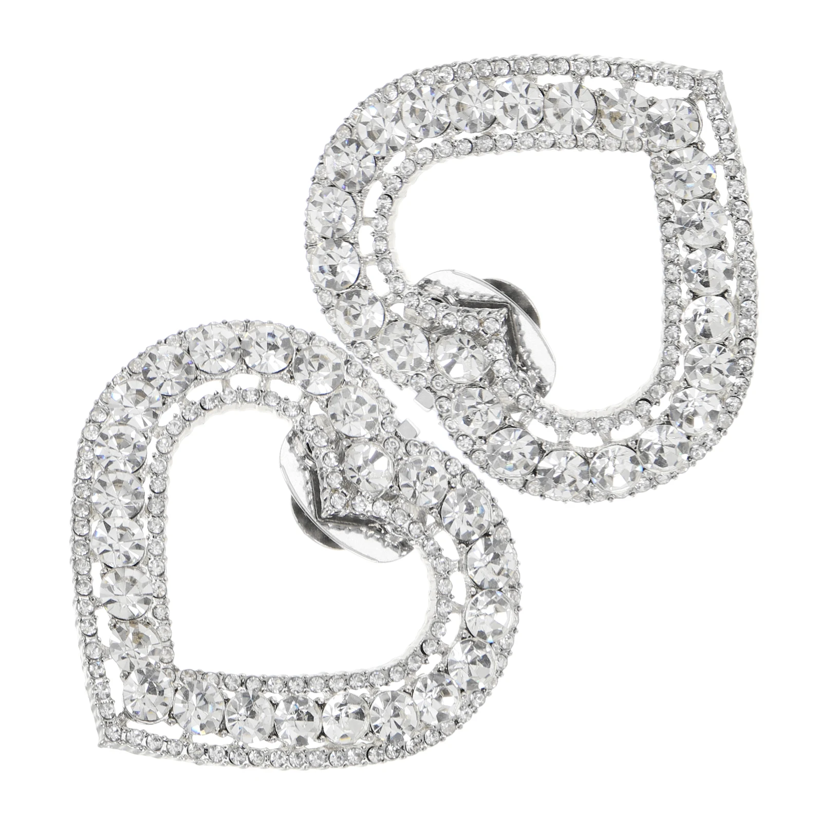 

Rhinestone Shoe Buckle Detachable Heart Charm Accessories High Heels Boot Clip Decorations Shoe Embellishments