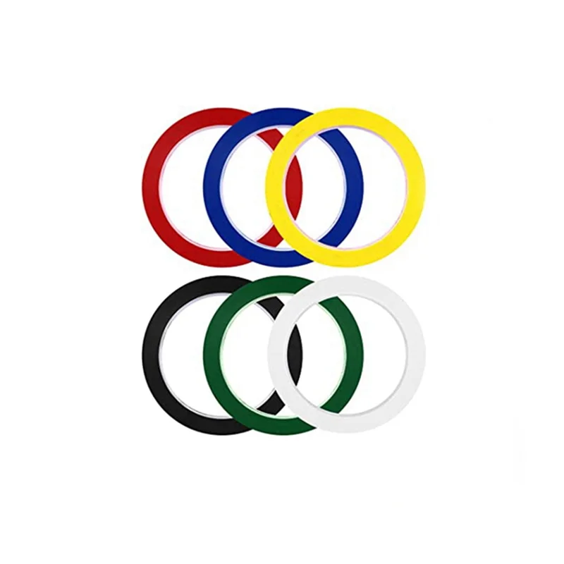 AD45 6 แพ็คไวโอลินฟิงเกอร์บอร์ดเทป, เทปเชลโล่เครื่องดนตรีเทปนิ้วเทปไวโอลินสำหรับผู้เริ่มต้น (6 สี)