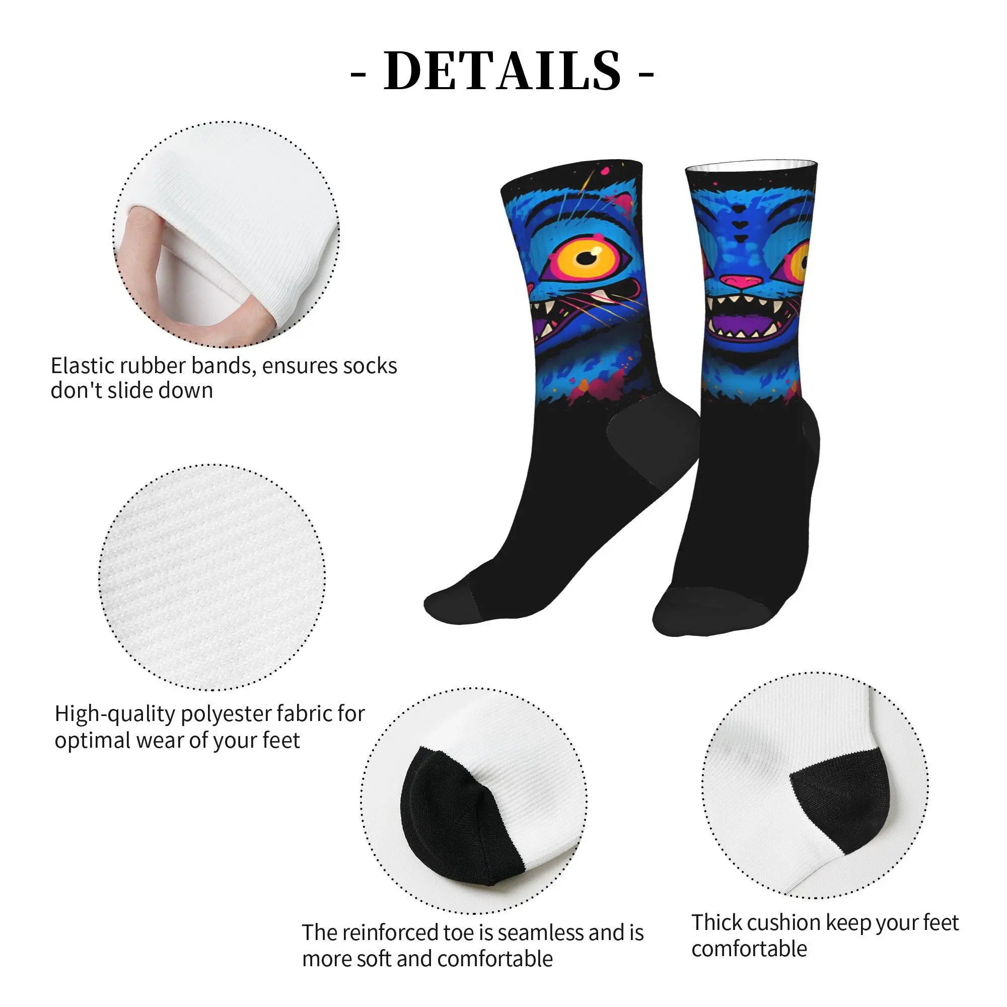 ديربي تيجر سبلات ديربي النمر التارو بطاقة Kpop شيطان الصيادين جوارب لينة تنفس الجوارب الشتاء في الهواء الطلق عدم الانزلاق الجوارب