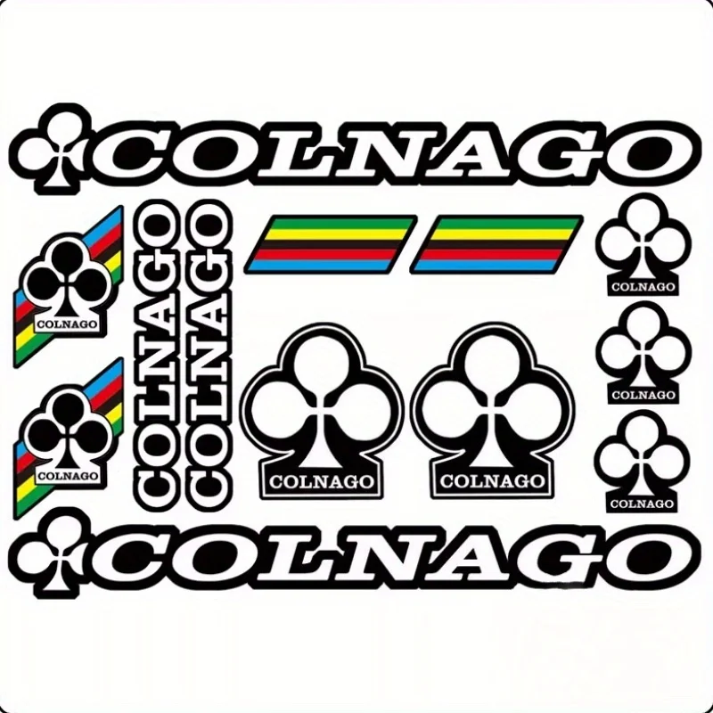 13 ملصقًا مجموعة ملصقات COLNAGO، ملصق COLNAGO لتزيين الخوذة، ملصق كونسيلر بإطار زهر البرقوق الإيطالي، DIY