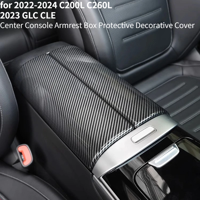 

Car Center Console Armrest Box Protective Decorative Cover for Benz 2022-2024 C200L C260L 2023 GLC Interior Accessories