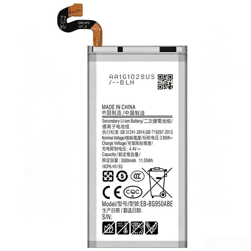 The New EB-BG950ABE in 2026 Is Suitable for Samsung S8/G950FD/G9500 Mobile Phone Battery 3000mah Long-lasting Battery Life