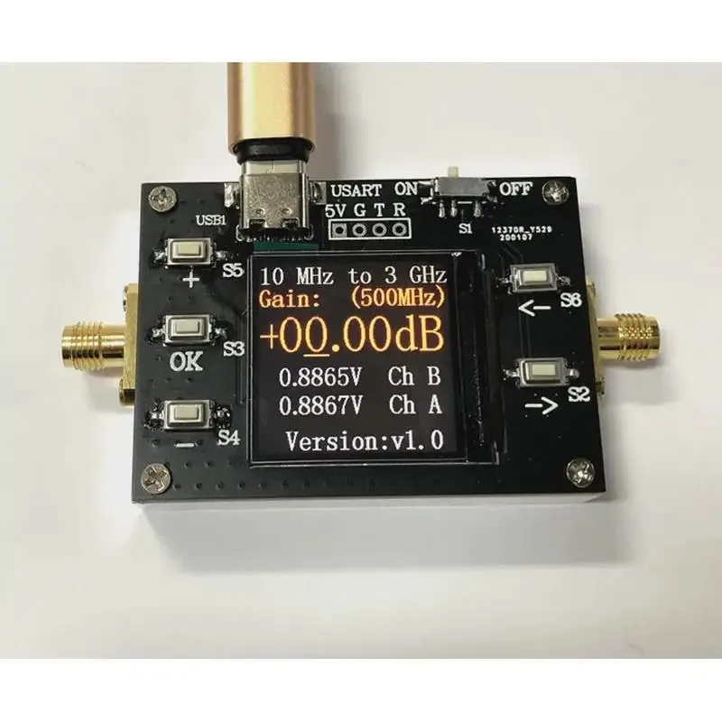 10M-3GHZ 120DB large dynamic range numerical control gain amplifier 0.01DB step RF amplifier