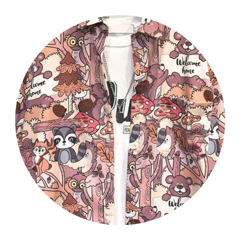 

Hawaii Beach Men's Loose Fit ort Sve Ice Silk Flower irt Trendy Design Summer Casual Printed irt Youth ular Sle