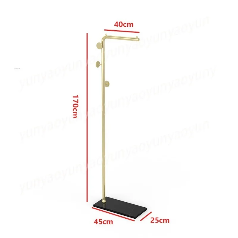 Modern Floor Standing Garment Rack with Marble Board Heavy-Duty Metal Clothing Hanger Organizer Durable Freestanding Coat Stand