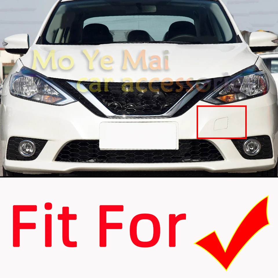 For Nissan Sentra 2016 2017 2018 2019 622A03YU0H 622A0-3YU0H Car Front Bumper Tow Hook Eye Cover Cap Towing Hauling Lid Garnish