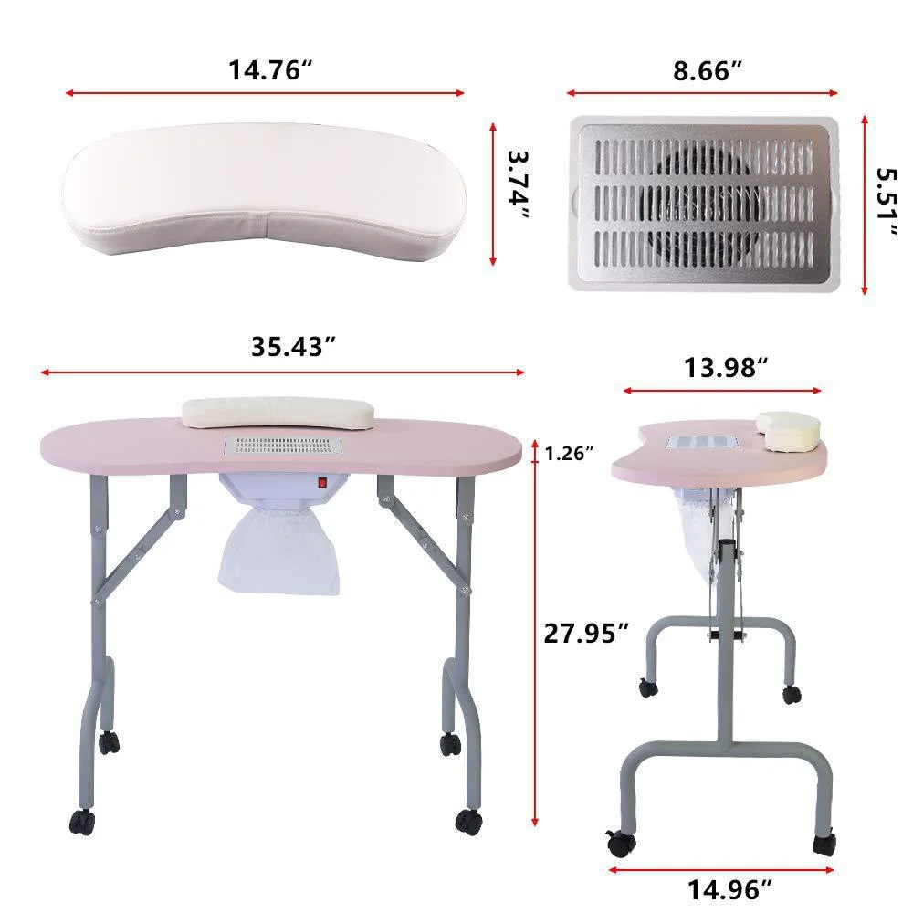 Wholesale Manicure Tables with Modern Light Features and Stylish Nail Desks for Professional Salons