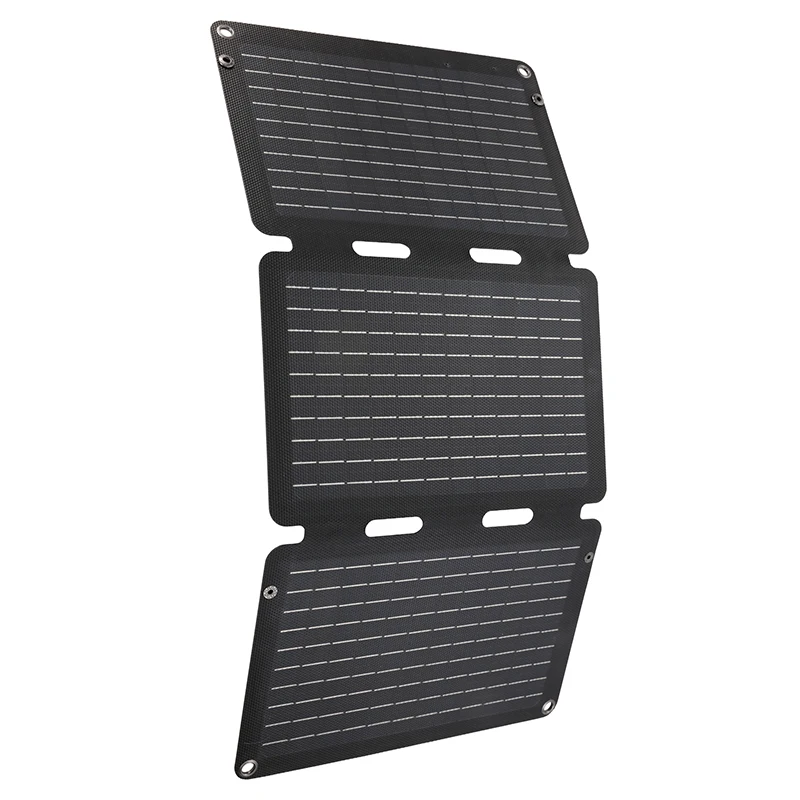 High Quality Monocrystalline Silicon Solar Panel Kit With Type-C&USB Fast Charging Port ETFE Integrated Lamination Outdoor Solar