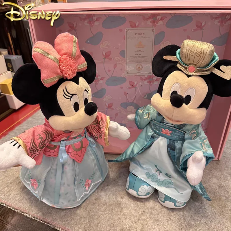 Original Disney 2023 Mid Autumn Festival Limited Edition Mickey Minnie Possible Plus Stuffed Toys Room Decorat Kid Xmas Gift