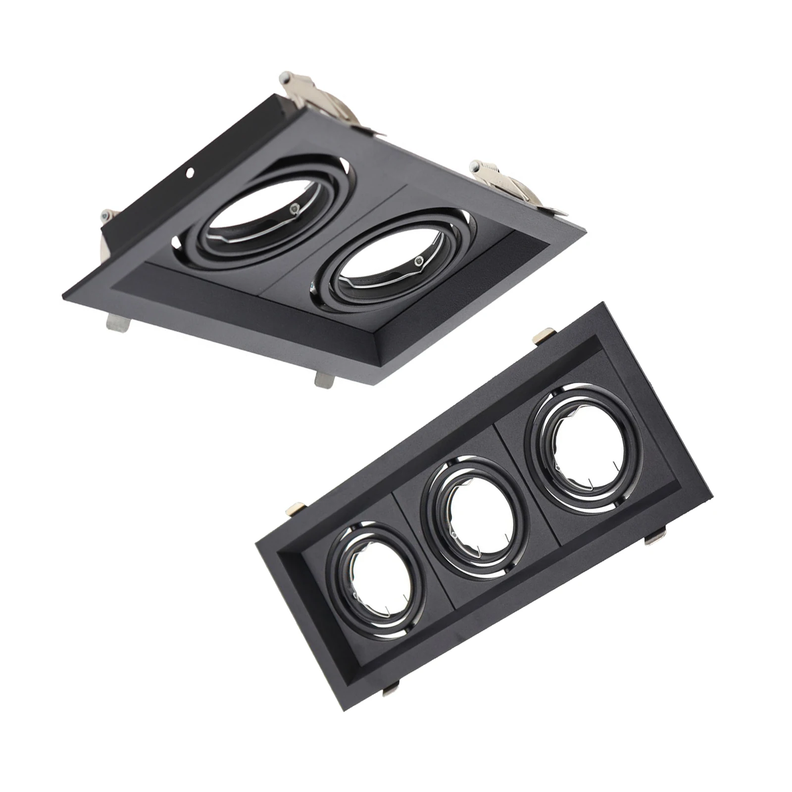 Recessed Square LED Ceiling Trim Rings Halogen Bulb GU10 MR16 Fitting Fixture Frame Spot Light Bracket  for Home Illumination