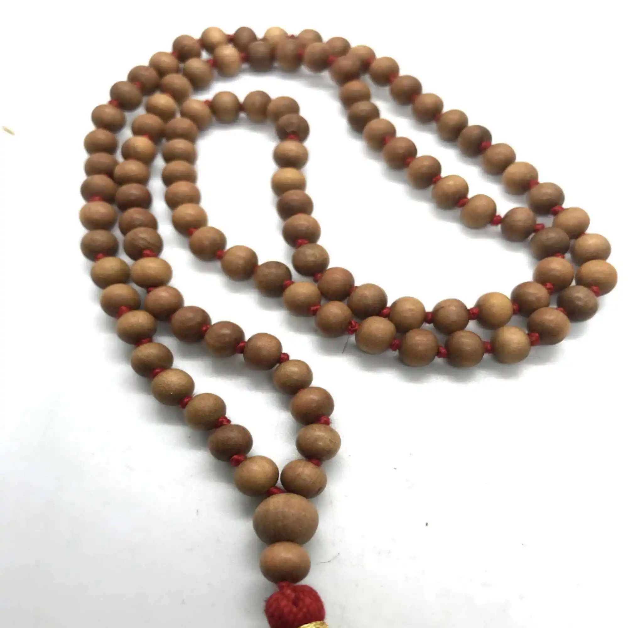 6mm Fragrant Natural brown Sandalwood 100+1 knot necklace Men's Sacred wear Crystal Yoga Mala Wood Enthusiasts Prayer