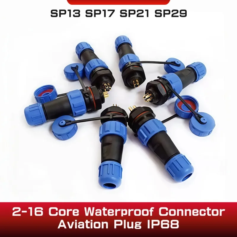 

10 шт. SP13, SP17, SP21, SP29 2-16 сердечный кабель водонепроницаемый разъем авиационная вилка IP68