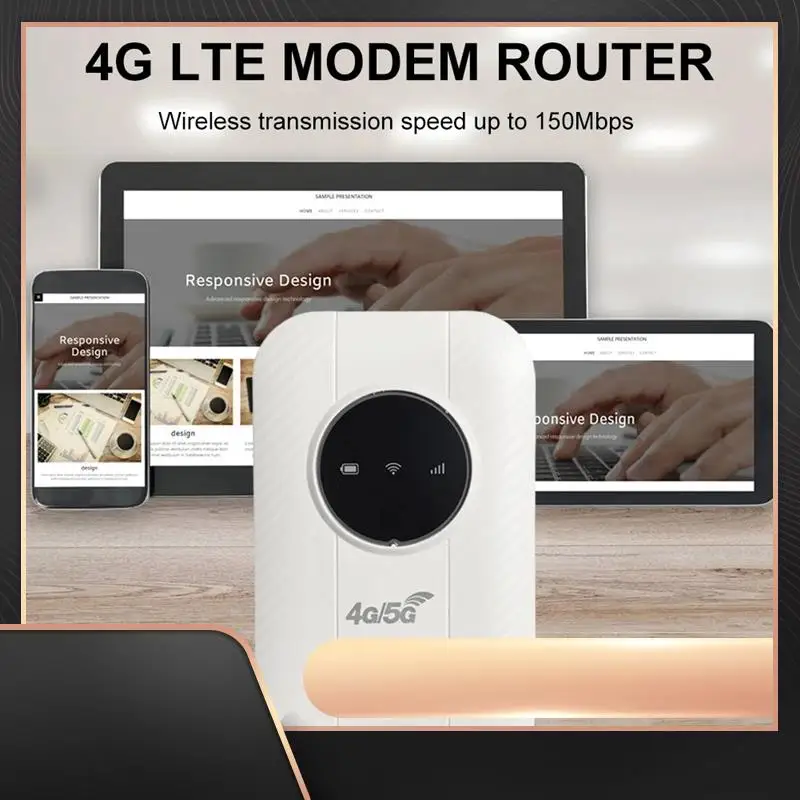 

H803 4G LTE Мобильный Wi-Fi-маршрутизатор 3650 мАч 150 Мбит/с Wi-Fi-модем для 10 пользователей со слотом для SIM-карты Беспроводной маршрутизатор для путешествий