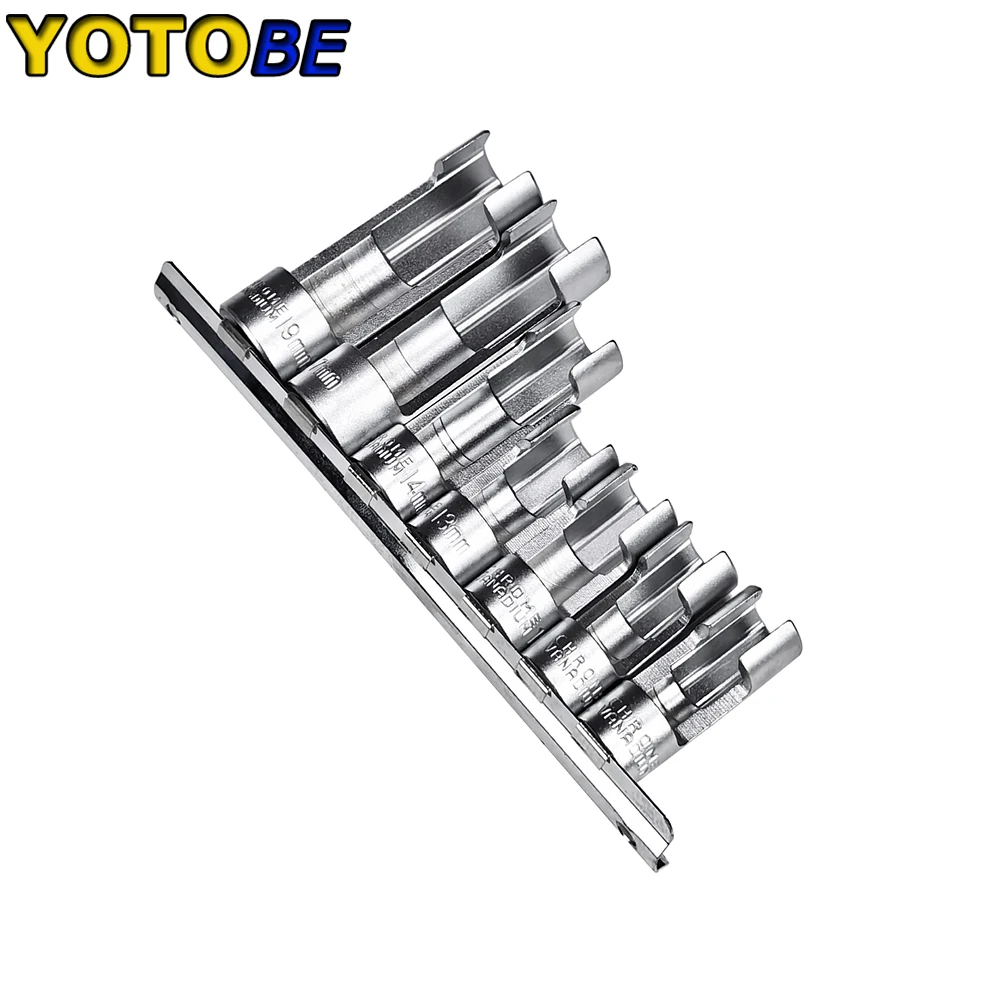 

Hot New Socket Wrenches 7pcs 3/8" 1/2" Drive New Diesel Equipment Fuel Line High Quality Injection Nut Replacement 10-19mm