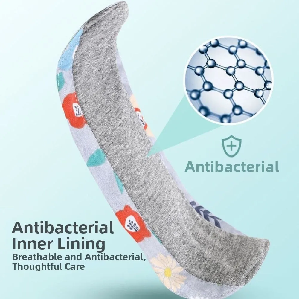 5 قطعة حفاضات الجرافين قابلة لإعادة الاستخدام الفوط الصحية 23 سنتيمتر مانعة للتسرب منصات القماش الحيض لينة مع طبقة مقاومة للماء بطانة اللباس الداخلي ليلة #3