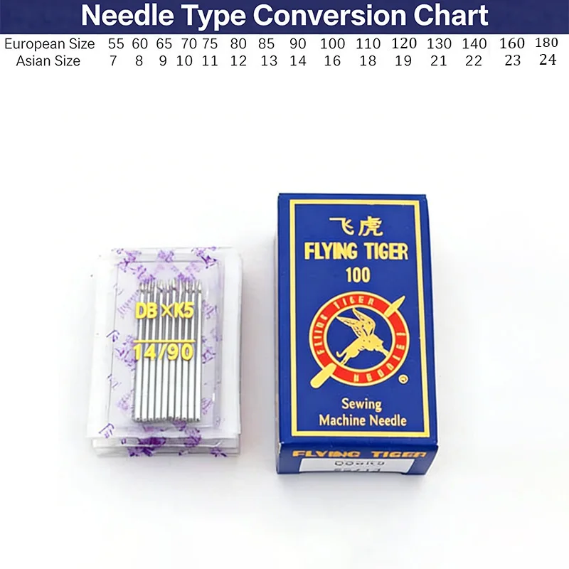 100PCS Fly Tiger DB×K5 Embroidery Needle for Computerized Embroidery Machines, Professional Sewing Machine Parts
