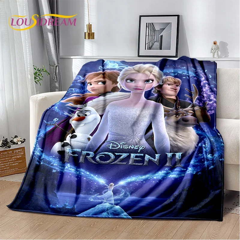 Disney Frozen Elsa Princess Snow Queen Cartoon 3D Soft flanella coperta coperta per soggiorno camera da letto copridivano ragazza