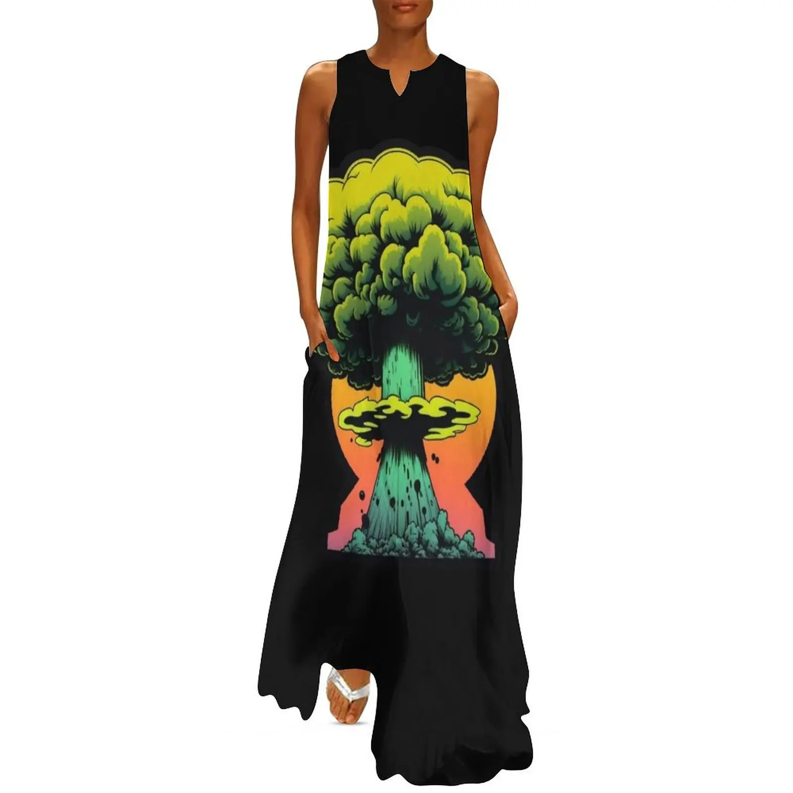 Nuclear Explosion WW3 Long Dress Female clothing summer dresses women 2025 Women's summer dress